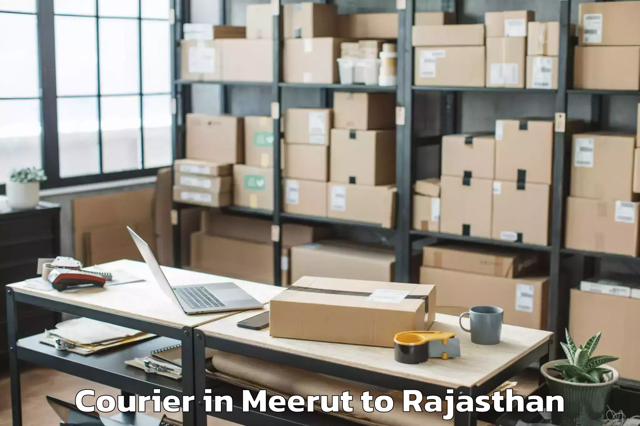 Easy Meerut to Nagaur Courier Booking